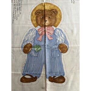 Vintage Cranston Print Works Theodore Storybook Bear Cut & Sew Panel Stuffed NOS